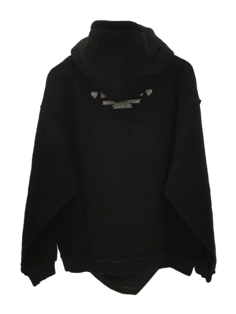 Vetements black fuck embroidery sweatshirt Size US XXS / EU 40 - 2 Thumbnail