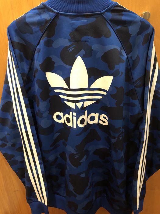 Bape x adidas adicolor track best sale top blue