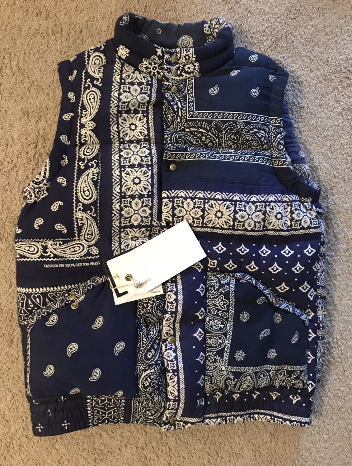 Visvim Visvim ICT Insulator Bandana Vest Navy Blue 3 | Grailed