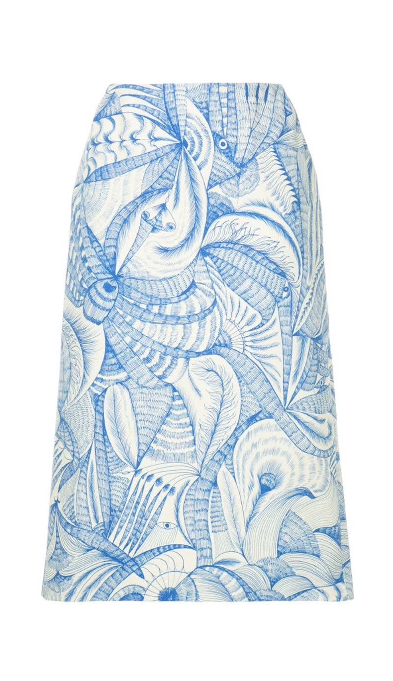 Dries Van Noten dries van noten feather print denim skirt Size US 36 / EU 52 - 6 Thumbnail