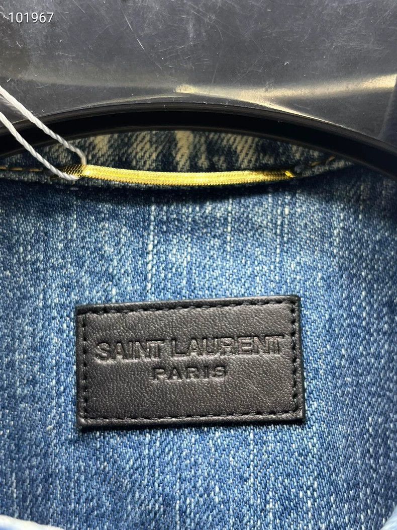 Saint Laurent Paris saint laurent denim jacket with anchor patch Size US S / EU 44-46 / 1 - 5 Thumbnail
