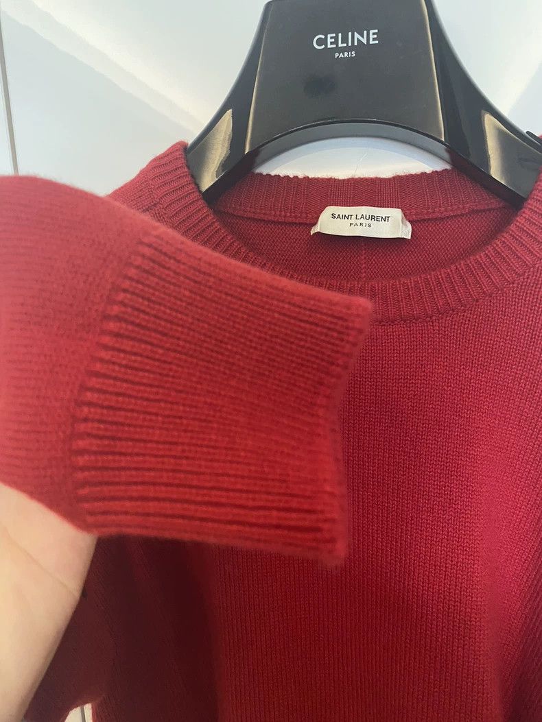 Saint Laurent Paris classic red cashmere sweater for men Size US XS / EU 42 / 0 - 8 Thumbnail
