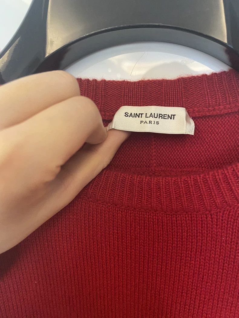 Saint Laurent Paris classic red cashmere sweater for men Size US XS / EU 42 / 0 - 7 Thumbnail