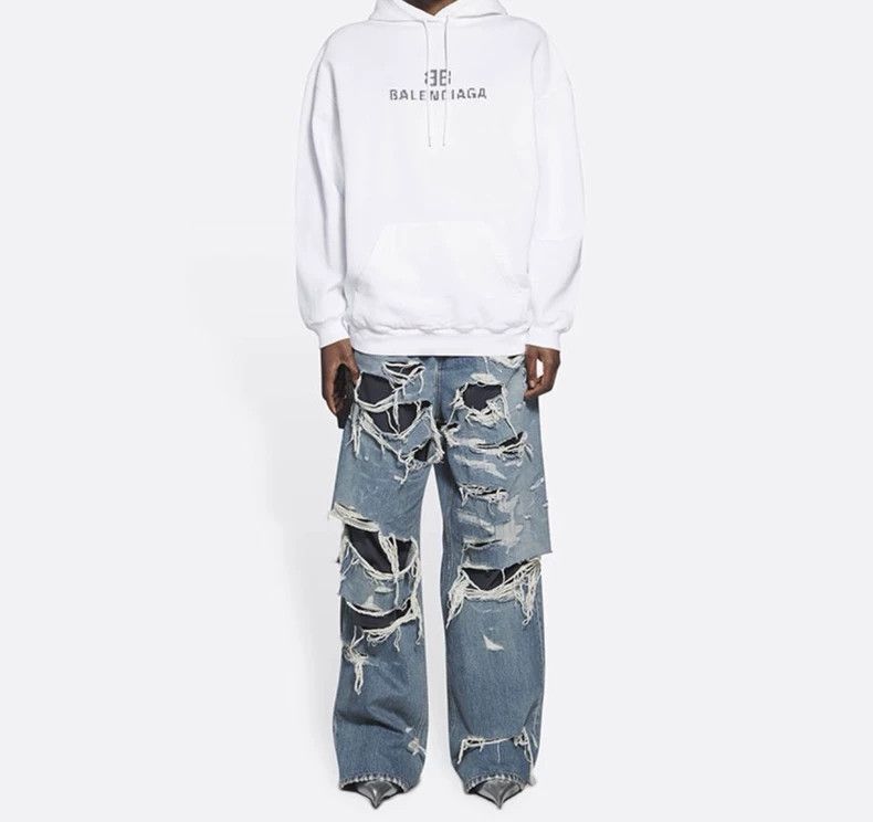 Balenciaga balenciaga double b logo hoodie white Size US XS / EU 42 / 0 - 2 Thumbnail