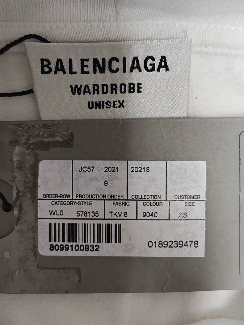 Balenciaga balenciaga double b logo hoodie white Size US XS / EU 42 / 0 - 5 Thumbnail