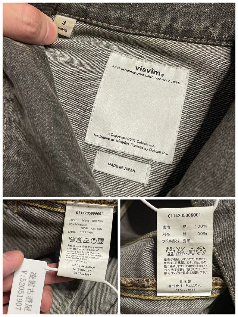 Visvim visvim limited edition black gray denim jacket Size US M / EU 48-50 / 2 - 6 Thumbnail