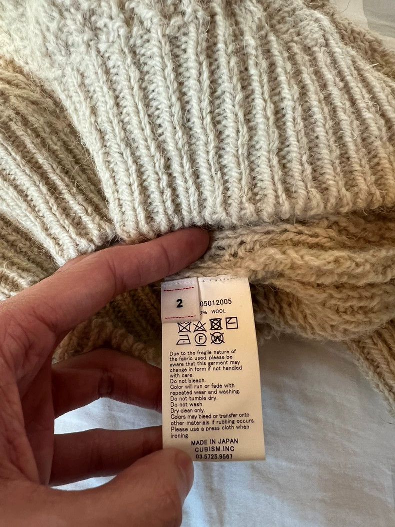 visvim bollard crew knit sweater in beige - dg7global.com