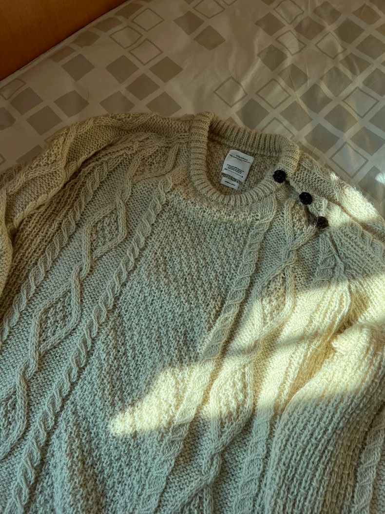 visvim bollard crew knit sweater in beige - dg7global.com