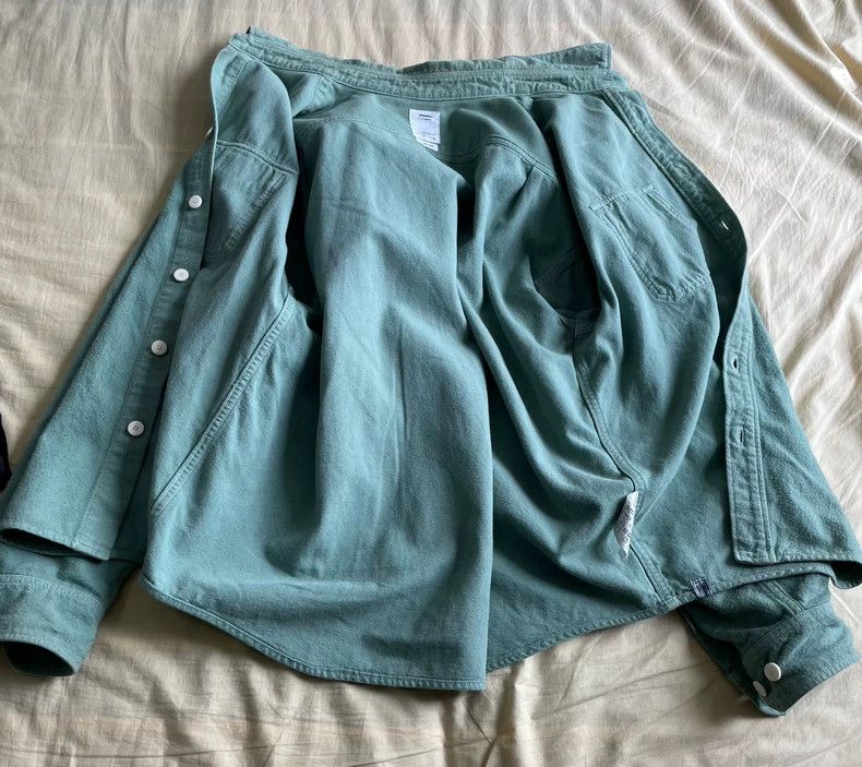 Visvim visvim lumber long sleeve shirt in green Size US M / EU 48-50 / 2 - 2 Thumbnail