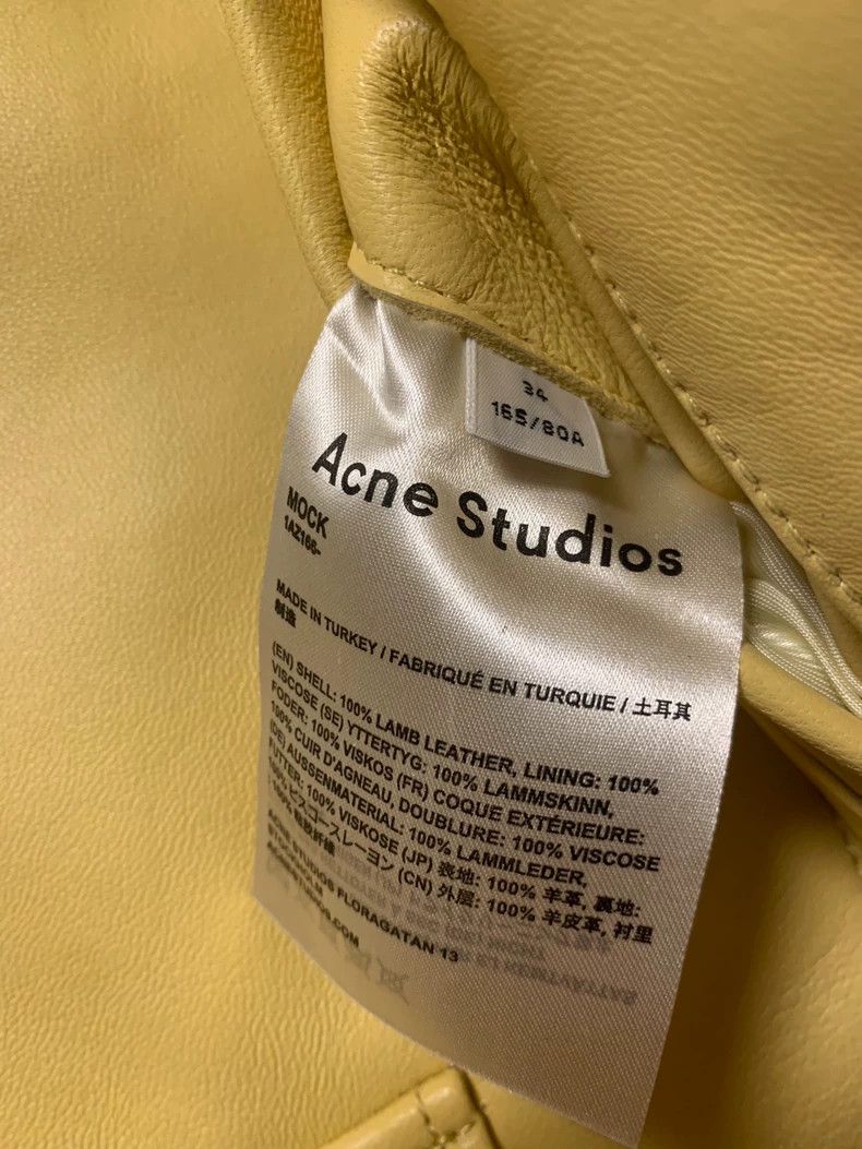 Acne Studios yellow leather jacket from Acne Studios Size US XS / EU 42 / 0 - 6 Thumbnail