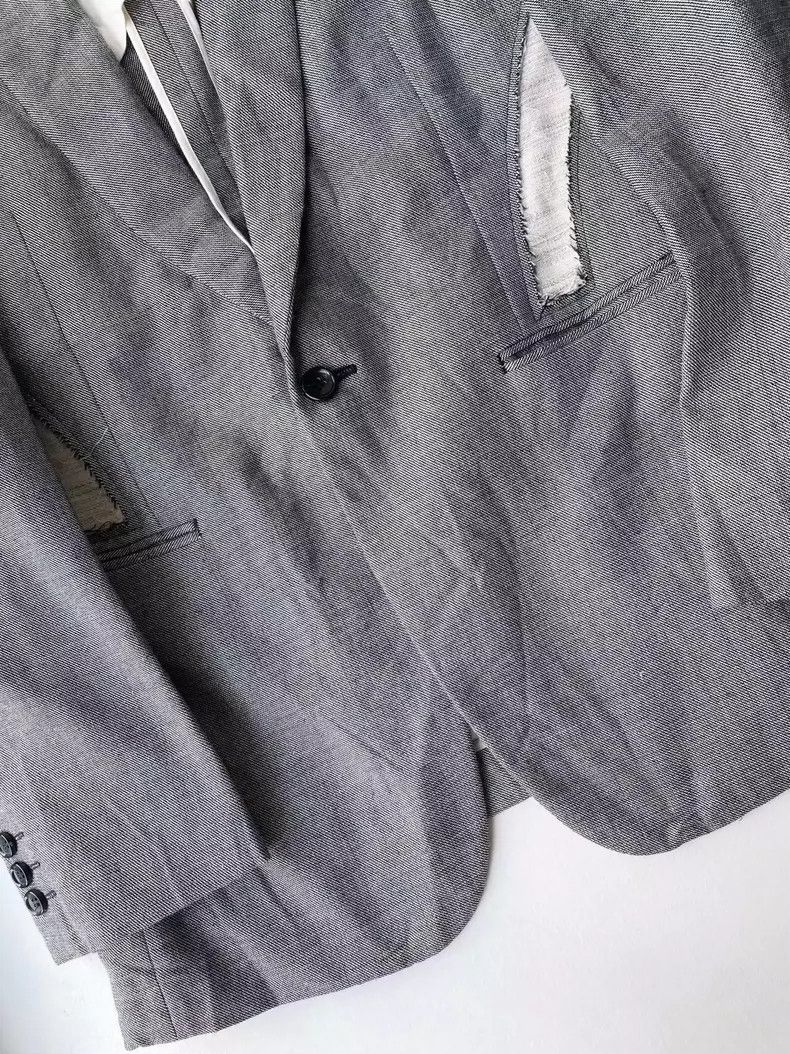 Comme des Garcons Comme Des Garcons Homme Plus Silver Wool Jacket Size US M / EU 48-50 / 2 - 3 Thumbnail