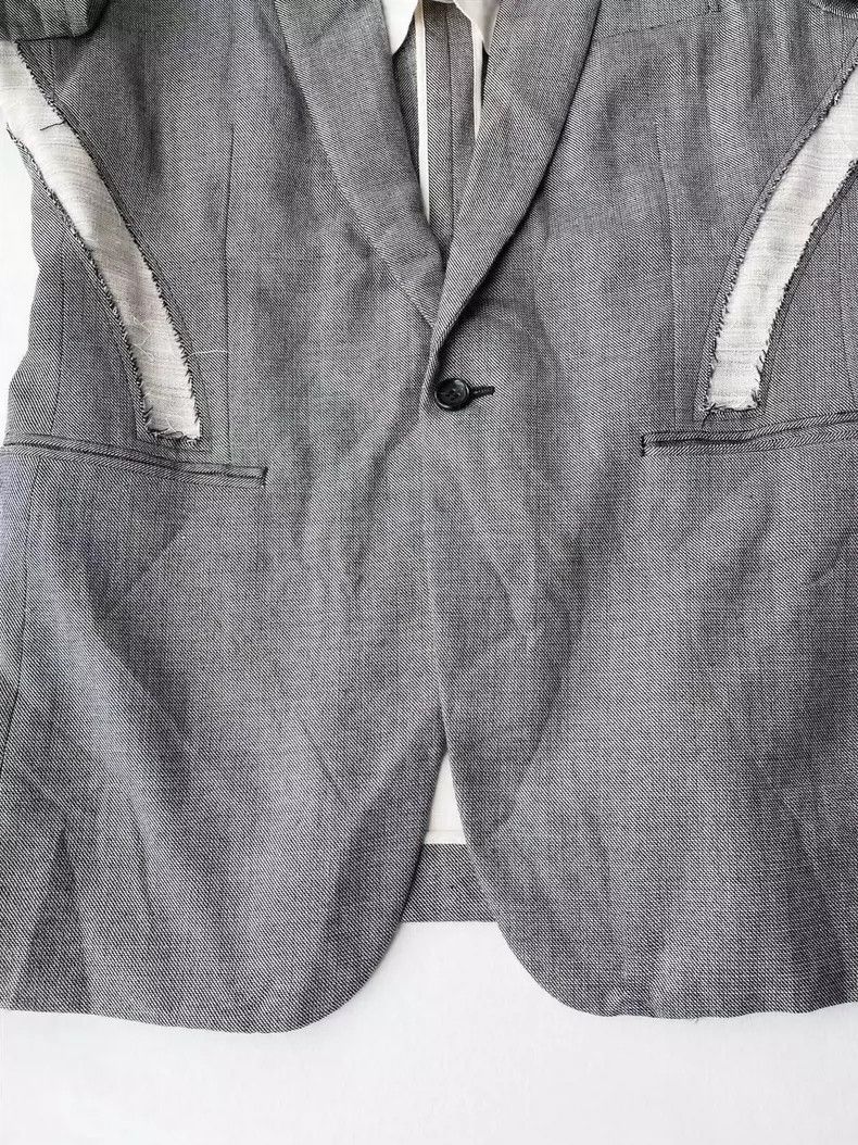 Comme des Garcons Comme Des Garcons Homme Plus Silver Wool Jacket Size US M / EU 48-50 / 2 - 4 Thumbnail