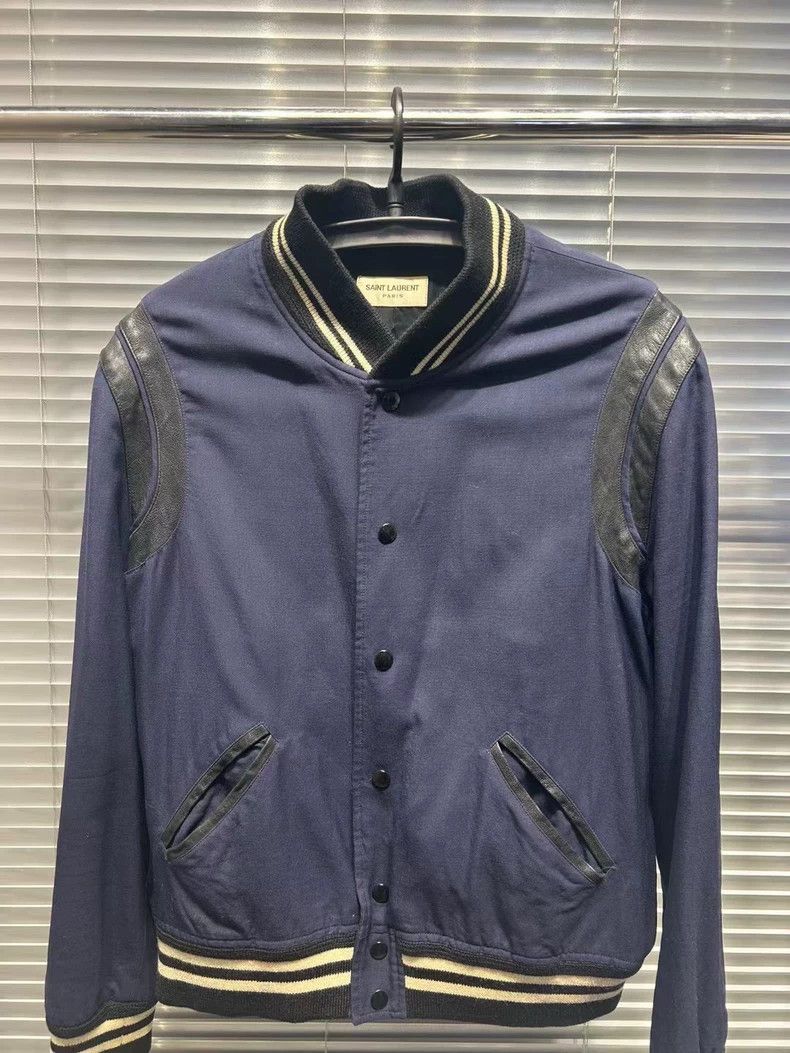 Saint Laurent Paris saint laurent navy blue baseball jacket Size US L / EU 52-54 / 3 - 3 Thumbnail