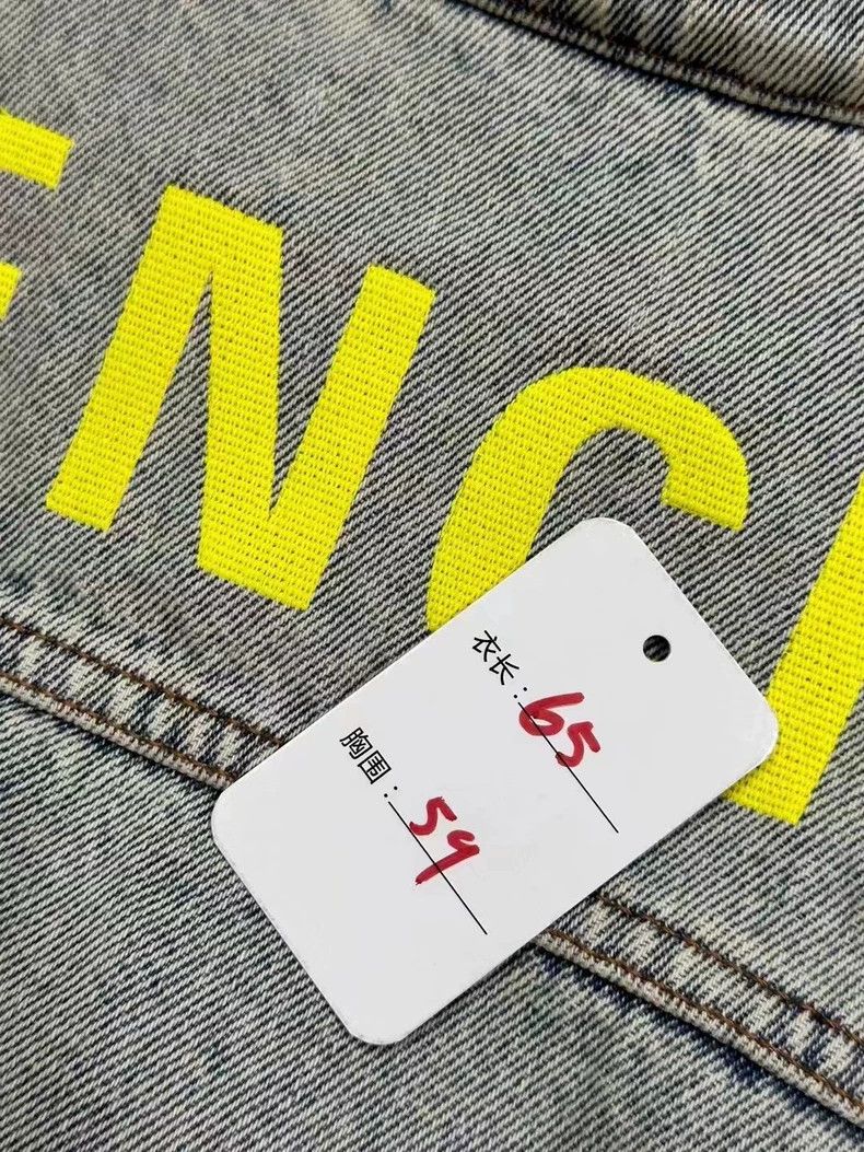 balenciaga logo denim jacket with tags
