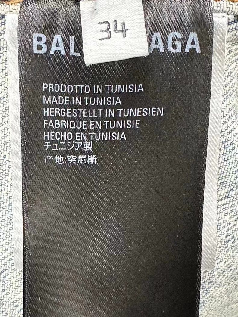 balenciaga logo denim jacket with tags