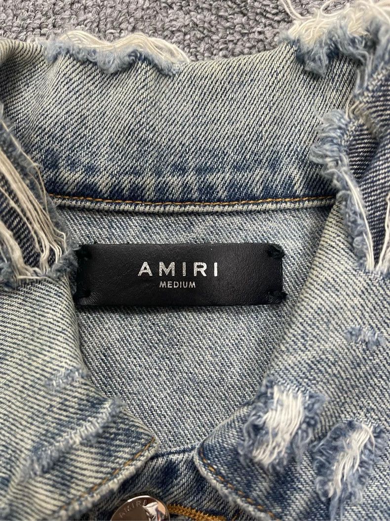 Amiri distressed blue denim jacket by amiri Size US M / EU 48-50 / 2 - 3 Thumbnail