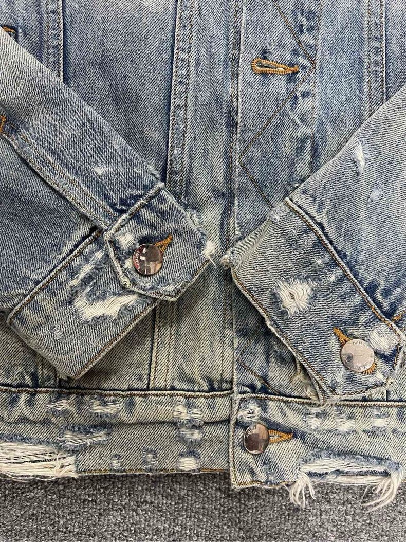 Amiri distressed blue denim jacket by amiri Size US M / EU 48-50 / 2 - 7 Thumbnail