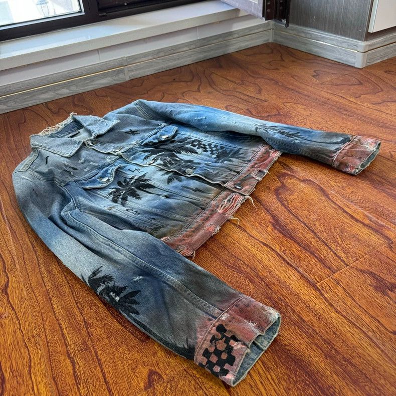 Amiri amiri palm tree denim jacket Size US M / EU 48-50 / 2 - 2 Thumbnail