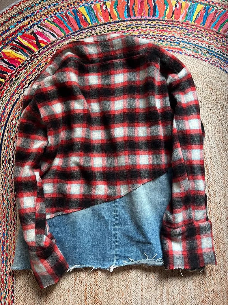 Greg Lauren red plaid denim shirt with tag Size US M / EU 48-50 / 2 - 2 Thumbnail