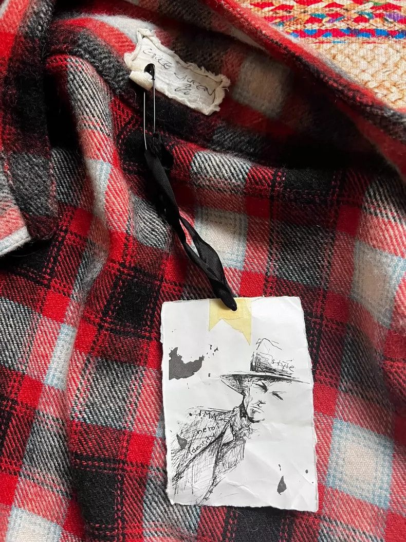 Greg Lauren red plaid denim shirt with tag Size US M / EU 48-50 / 2 - 3 Thumbnail
