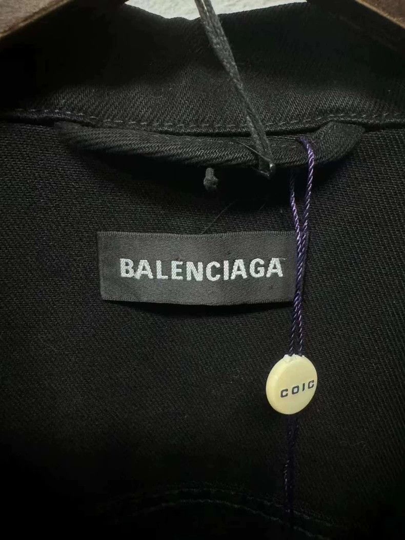 Balenciaga balenciaga black denim jacket for men Size US L / EU 52-54 / 3 - 3 Thumbnail