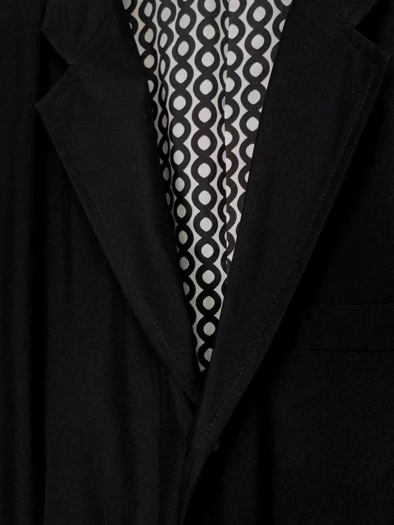Yohji Yamamoto yohji yamamoto silk patterned black jacket Size US M / EU 48-50 / 2 - 5 Thumbnail