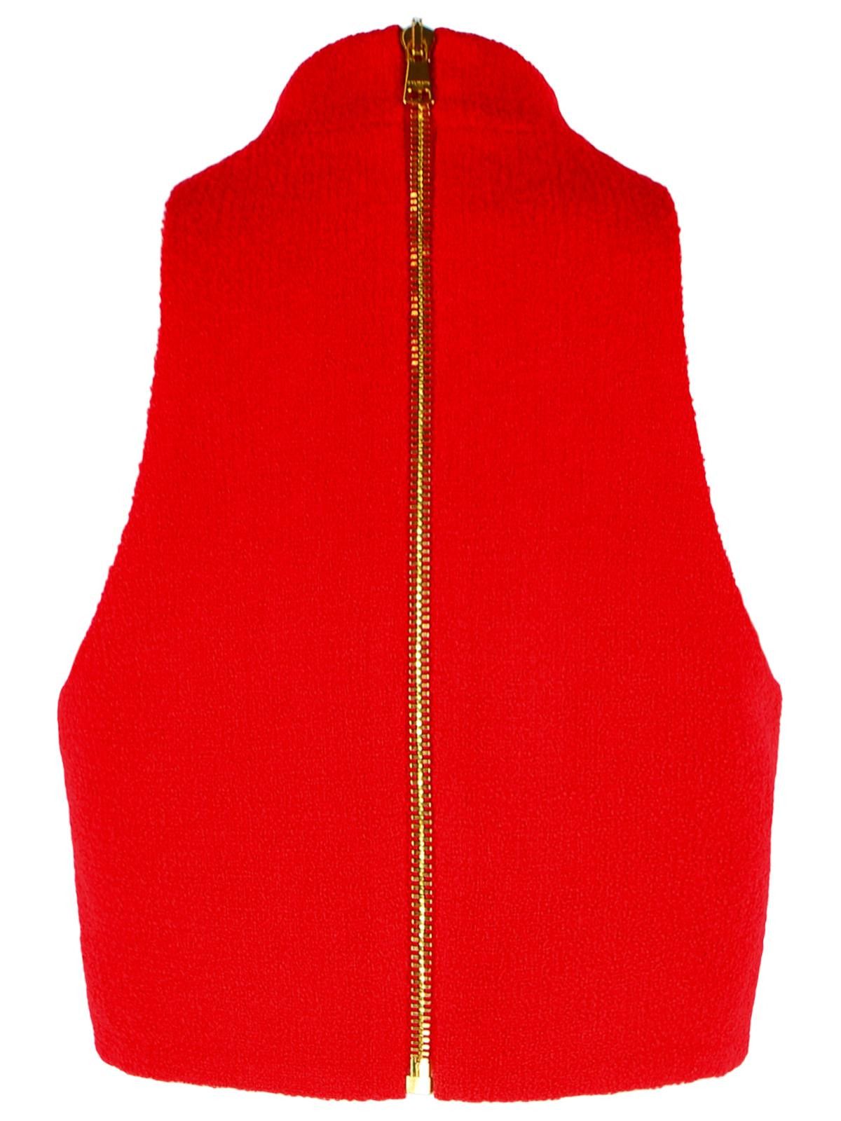 Balmain BALMAIN Red Virgin Wool Top Size M / US 6-8 / IT 42-44 - 3 Thumbnail