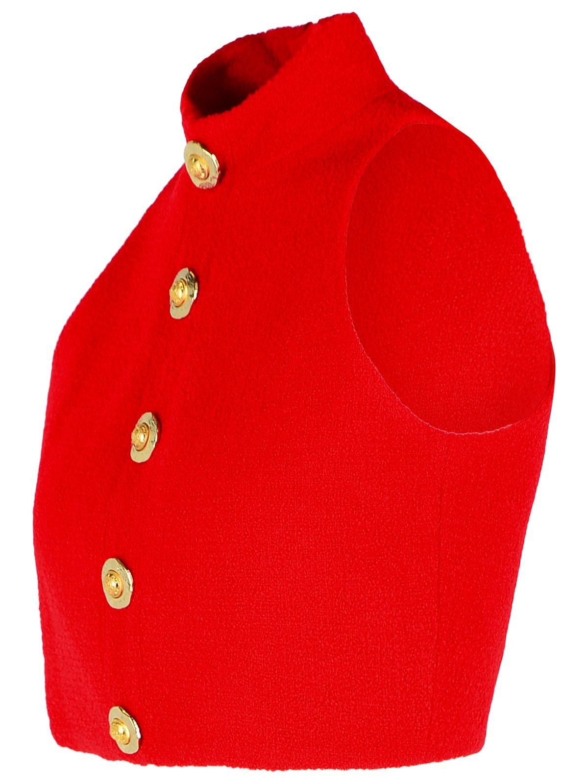 Balmain BALMAIN Red Virgin Wool Top Size M / US 6-8 / IT 42-44 - 2 Thumbnail
