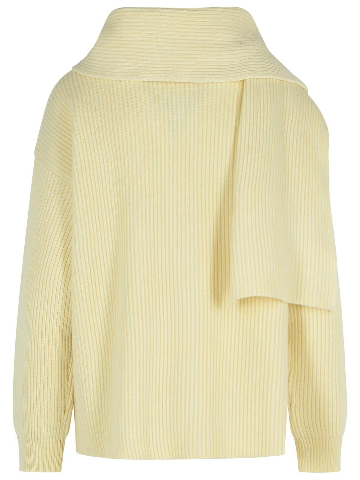 Jil Sander JIL SANDER Ivory Wool Sweater Size S / US 4 / IT 40 - 3 Thumbnail