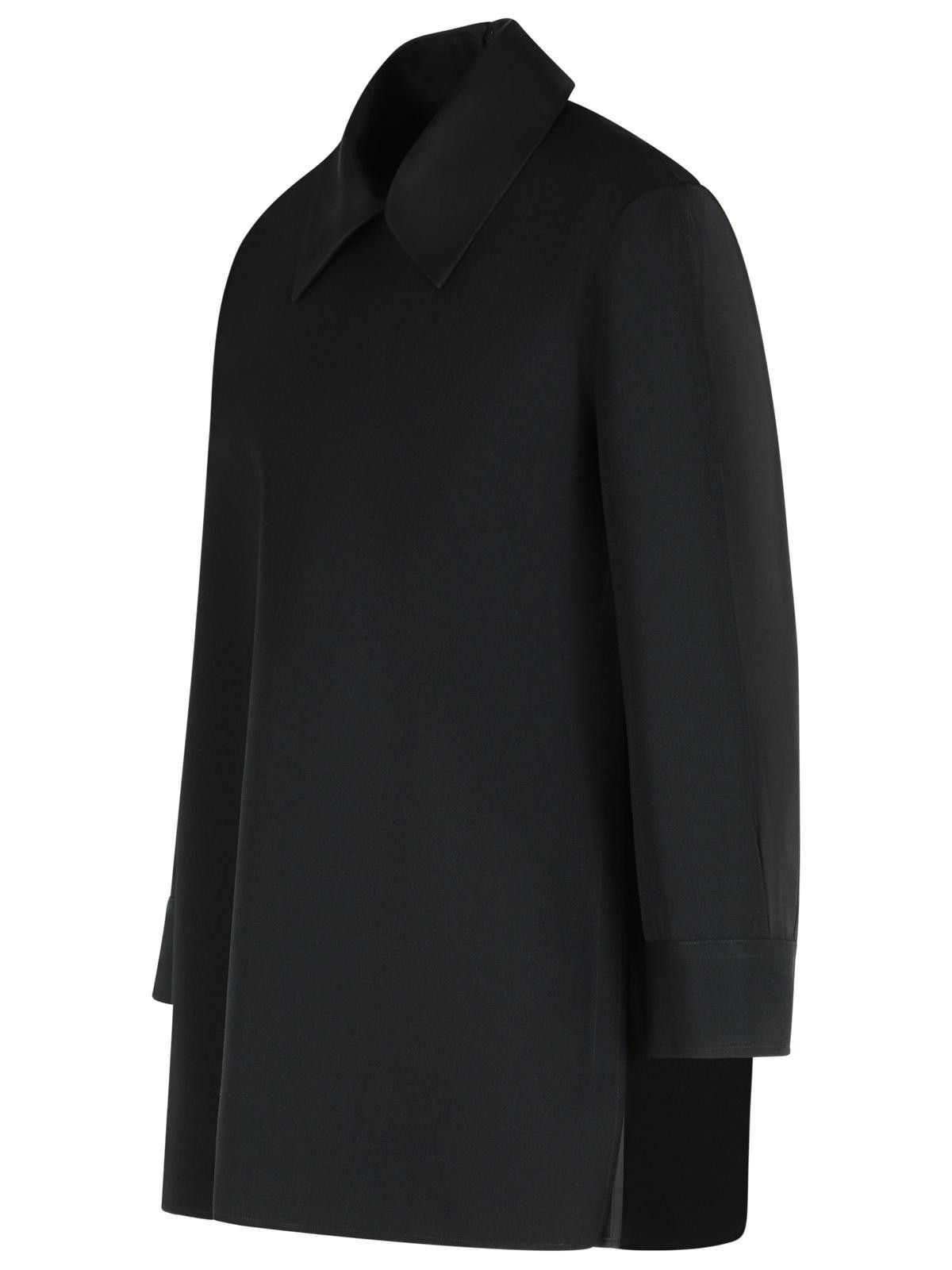 Jil Sander JIL SANDER Black Wool Blouse Size XS / US 0-2 / IT 36-38 - 2 Thumbnail