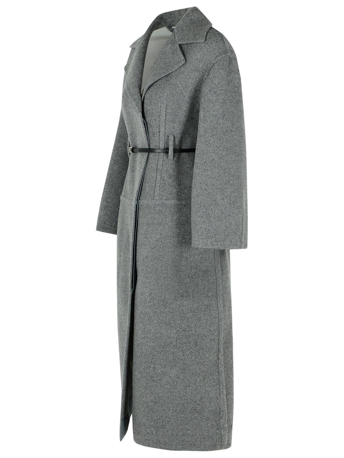 Jil Sander JIL SANDER Grey Virgin Wool Coat Size S / US 4 / IT 40 - 2 Thumbnail