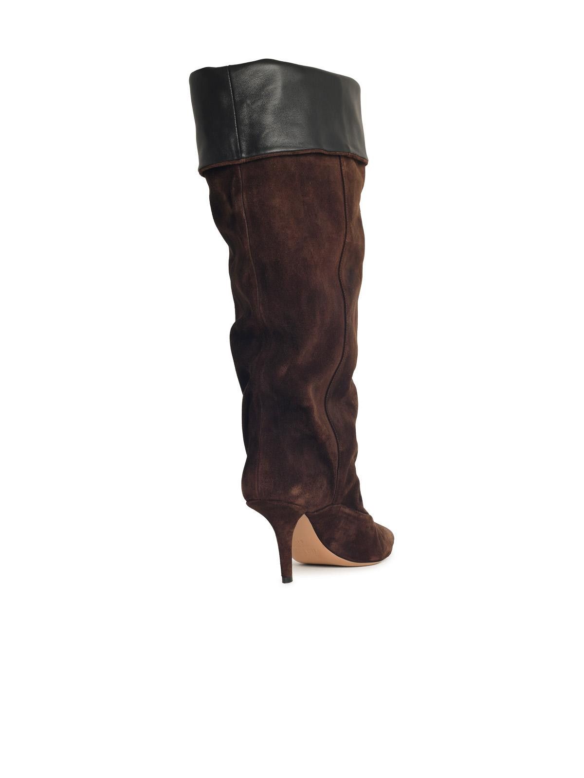 Paris Texas PARIS TEXAS 'Ines Reverse 75' Chocolate Suede Boots Size US 6 / IT 36 - 3 Thumbnail