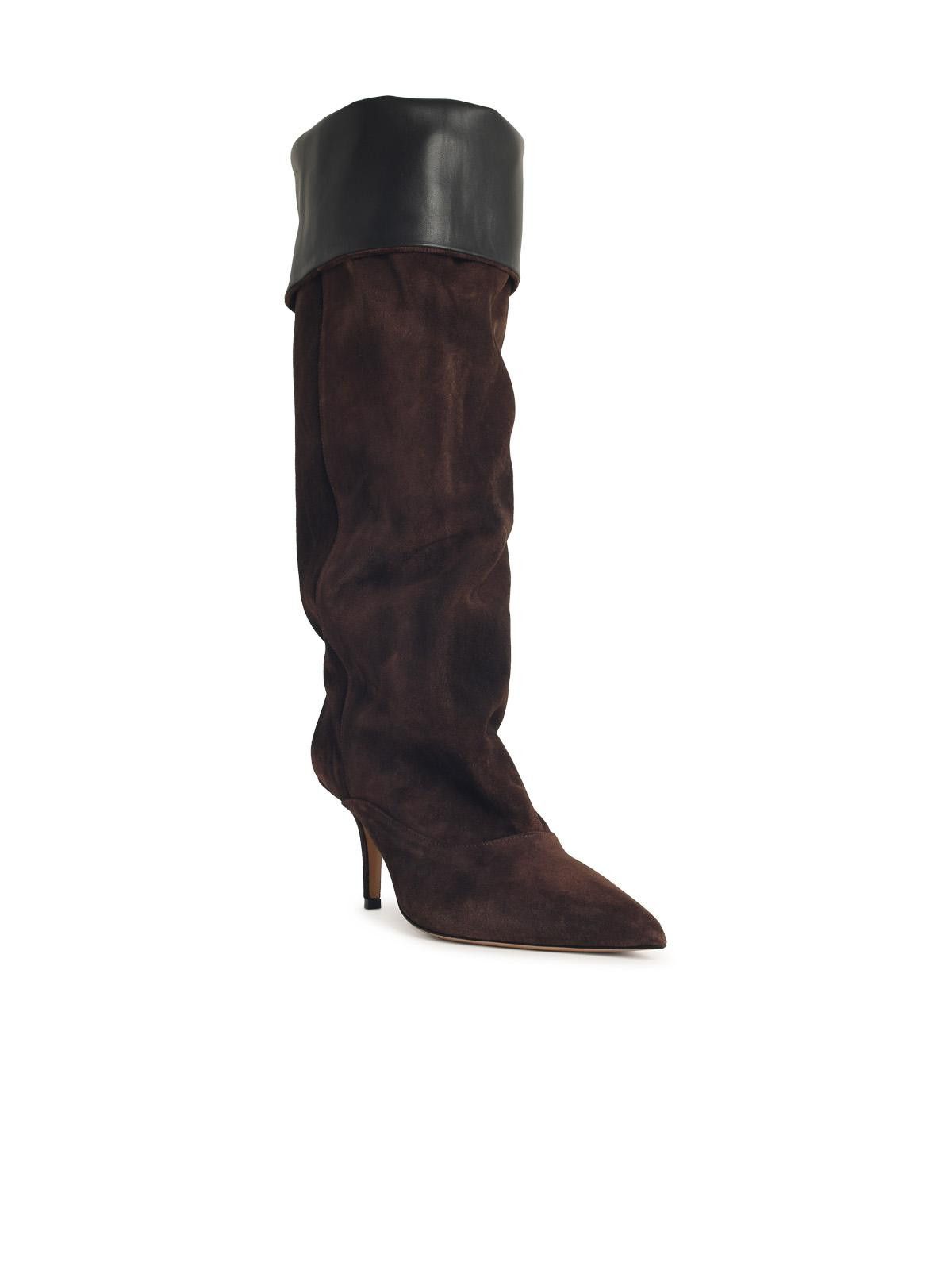 Paris Texas PARIS TEXAS 'Ines Reverse 75' Chocolate Suede Boots Size US 11 / IT 41 - 2 Thumbnail