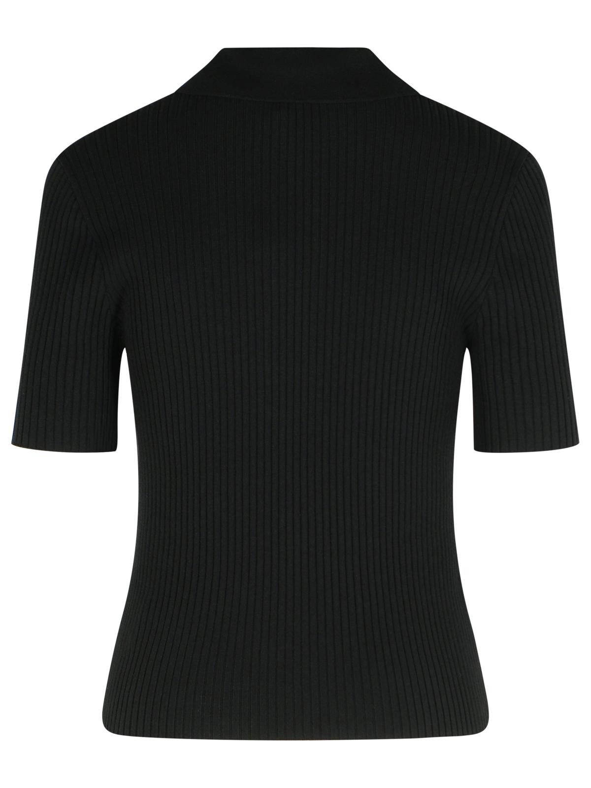 Courreges COURREGES Black Viscose Blend Polo Shirt Size S / US 4 / IT 40 - 3 Thumbnail