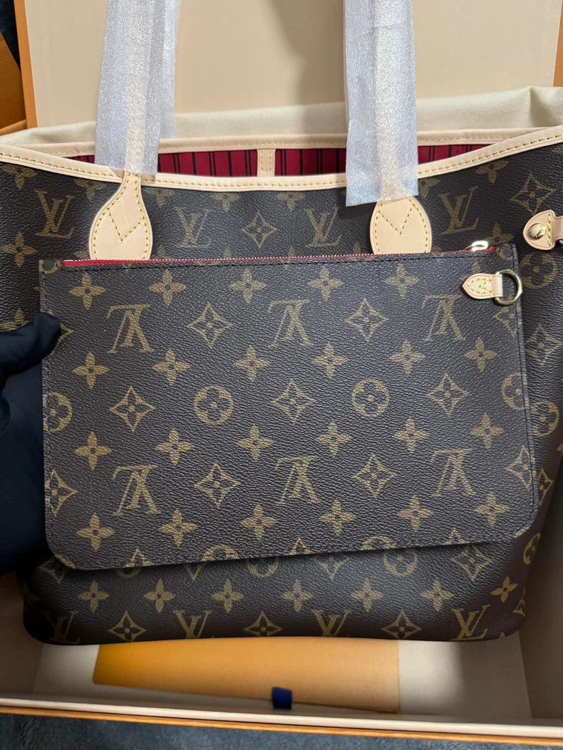 Louis Vuitton louis vuitton neverfull nf bag with red interior 0079 yq Size ONE SIZE - 6 Thumbnail