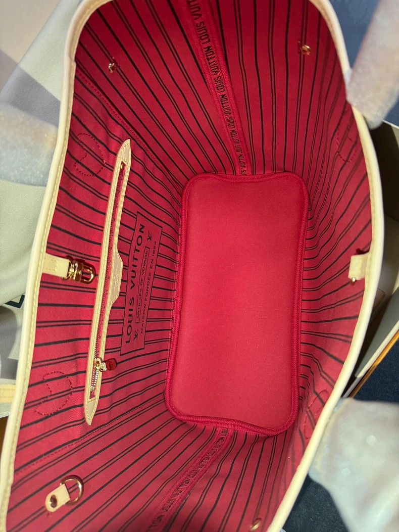 Louis Vuitton louis vuitton neverfull nf bag with red interior 0079 yq Size ONE SIZE - 5 Thumbnail
