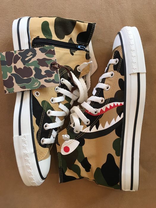 Converse bape hot sale shark