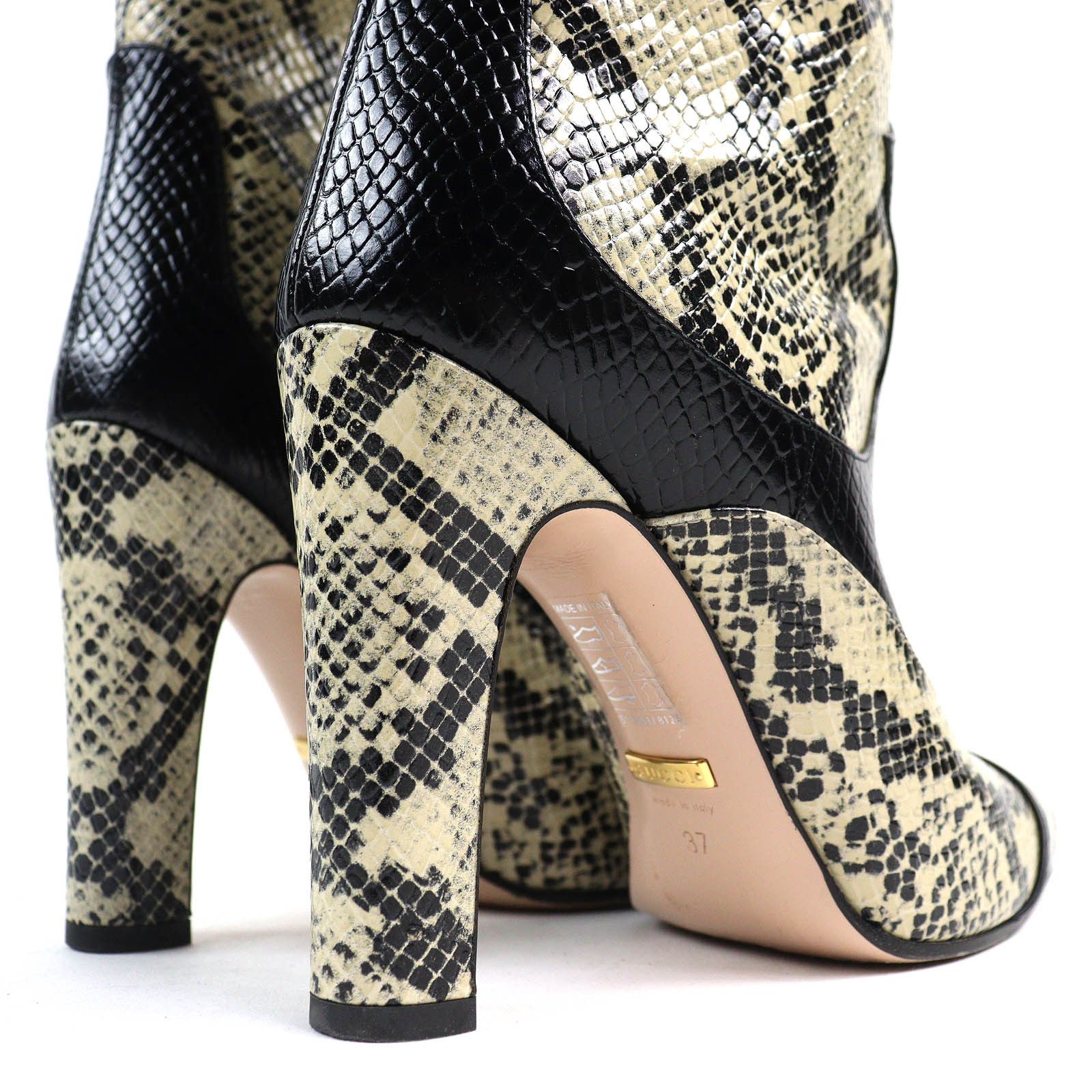 Gucci Gucci Gucci Python Pattern Leather Boots Leather Shoes 699416 Size ONE SIZE - 5 Thumbnail