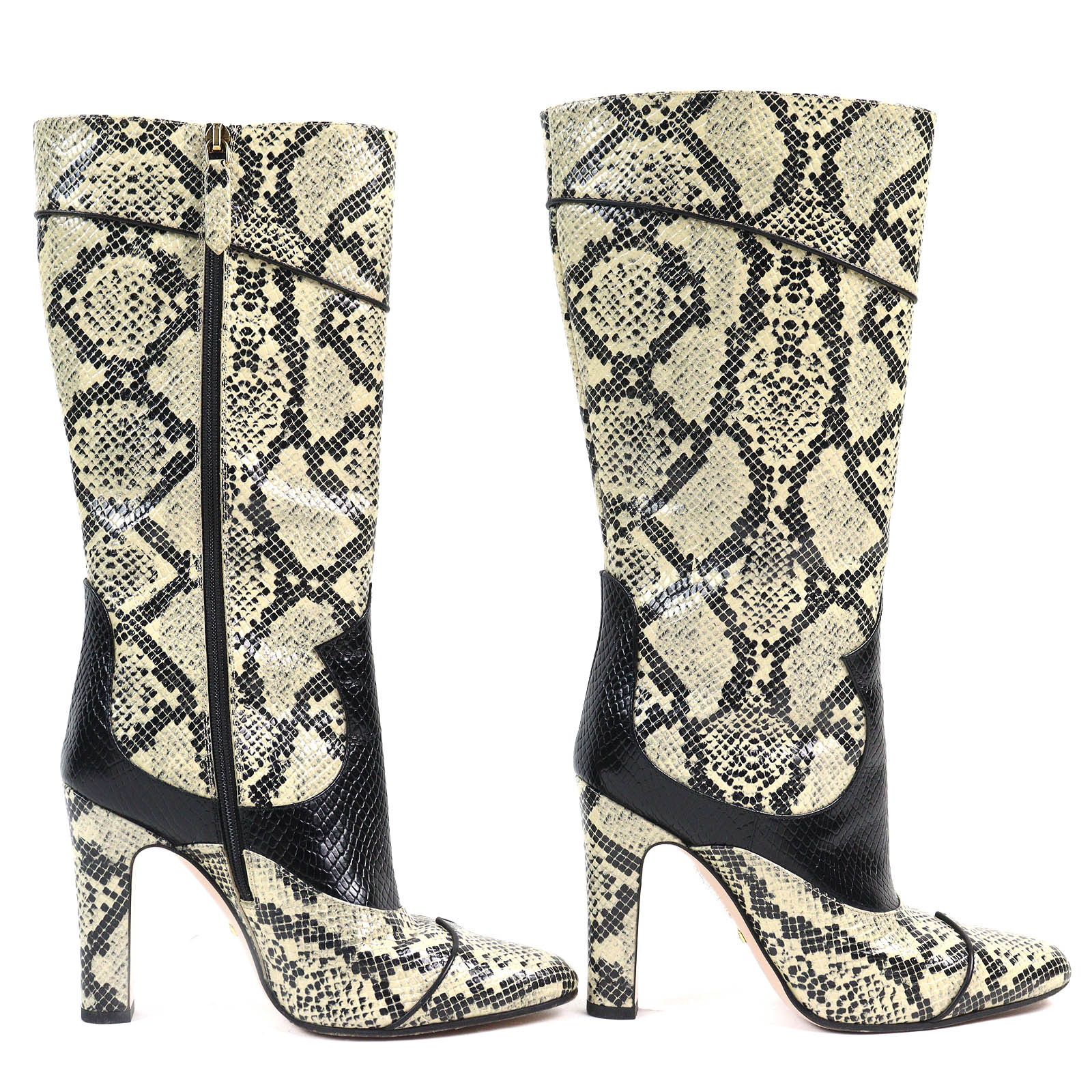 Gucci Gucci Gucci Python Pattern Leather Boots Leather Shoes 699416 Size ONE SIZE - 3 Thumbnail