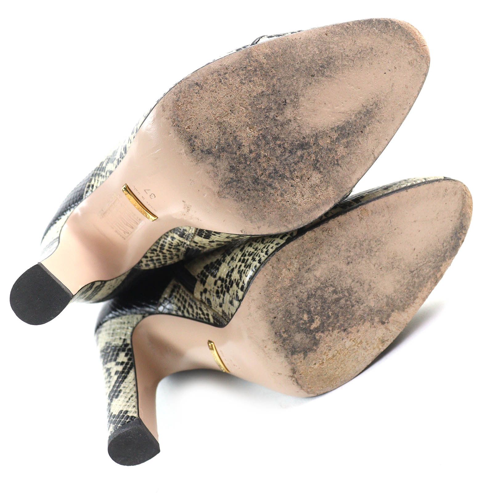 Gucci Gucci Gucci Python Pattern Leather Boots Leather Shoes 699416 Size ONE SIZE - 7 Thumbnail