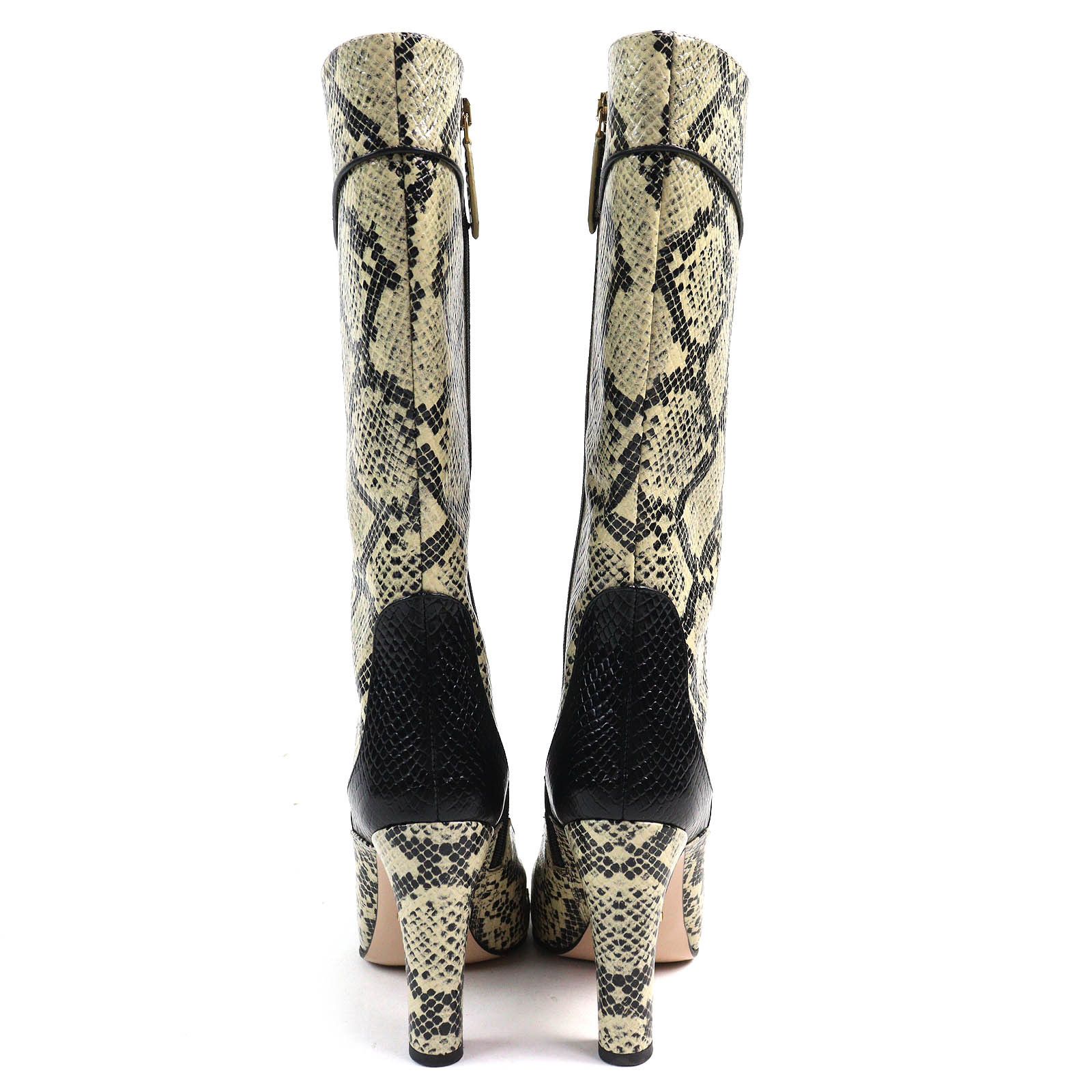 Gucci Gucci Gucci Python Pattern Leather Boots Leather Shoes 699416 Size ONE SIZE - 4 Thumbnail
