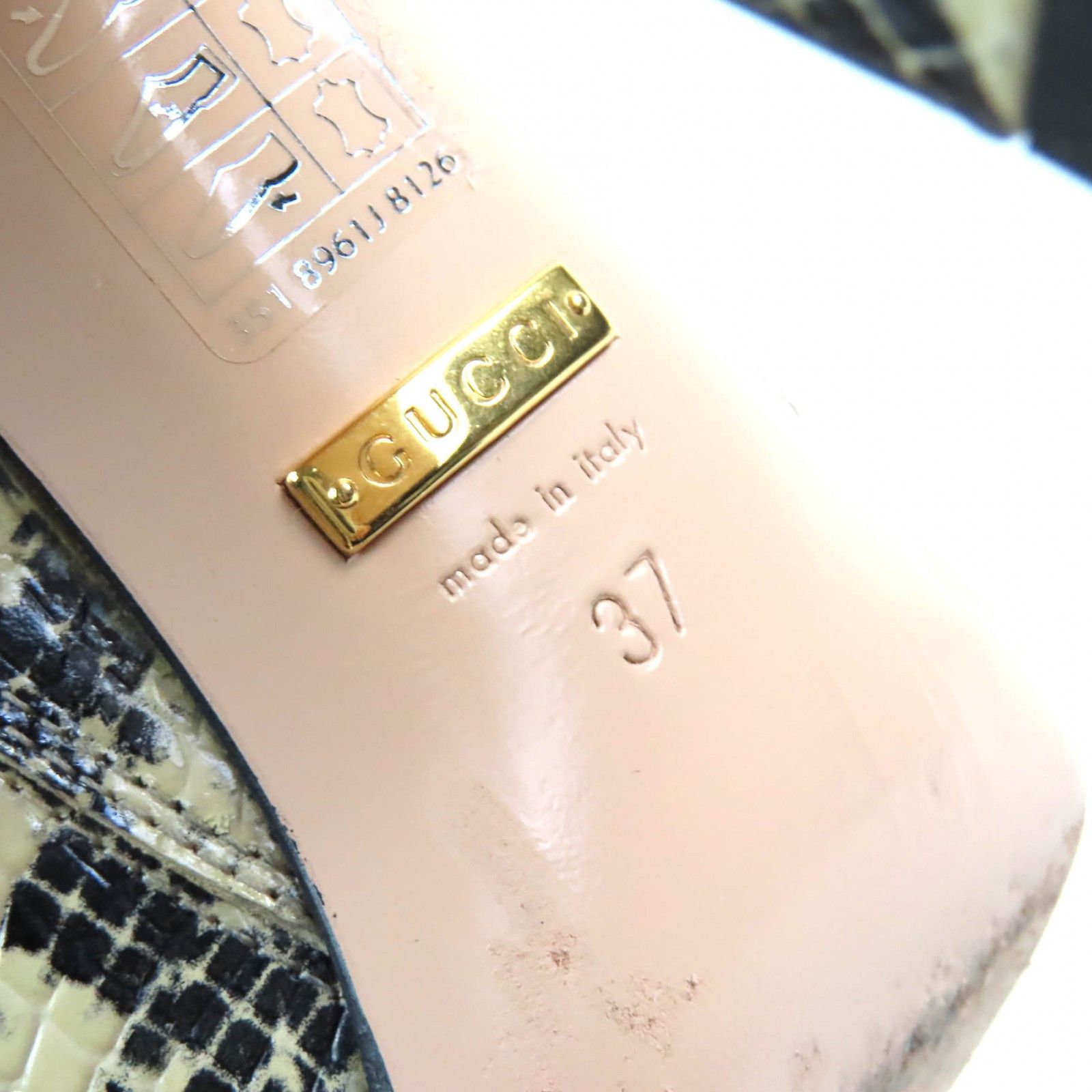 Gucci Gucci Gucci Python Pattern Leather Boots Leather Shoes 699416 Size ONE SIZE - 11 Thumbnail