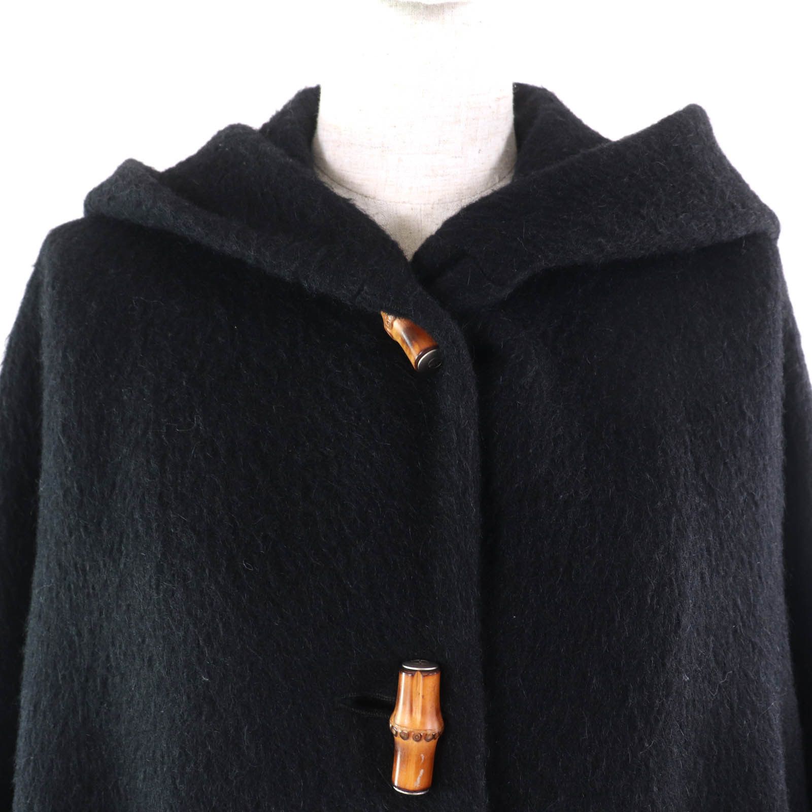 Gucci Gucci Gucci Hooded coat alpaca coat Natural Material Outerwear Size ONE SIZE - 4 Thumbnail
