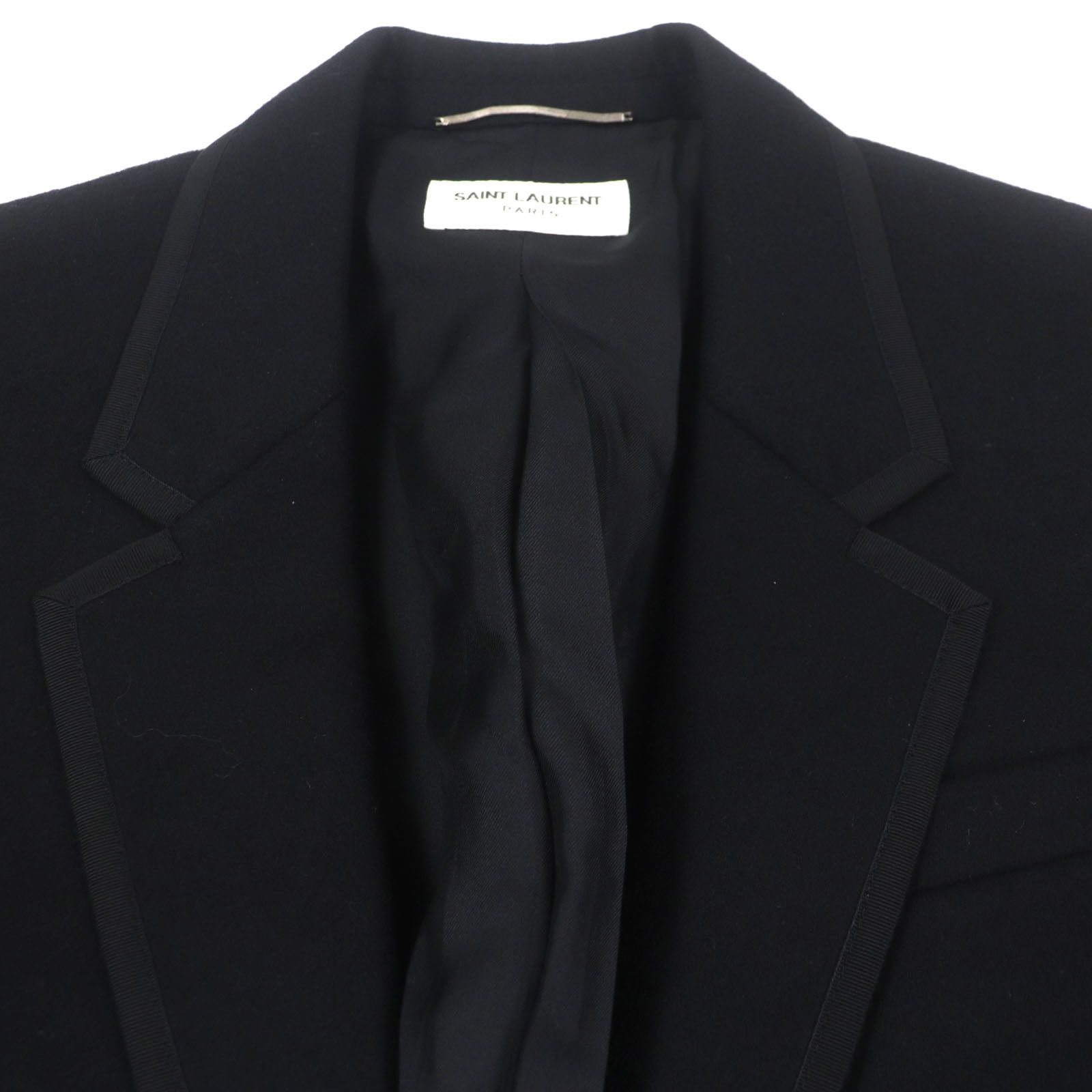 Yves Saint Laurent Yves Saint Laurent Saint Laurent Paris Tailored Jacket Wool Jacket Leather Outerwear 687349 DUTY FREE for USA Size ONE SIZE - 2 Thumbnail