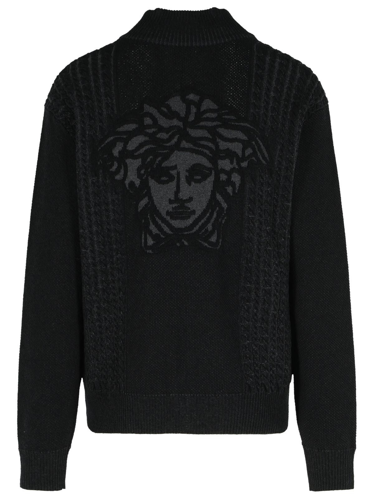 Versace VERSACE Black Cotton Blend Sweater Size US XL / EU 56 / 4 - 3 Thumbnail