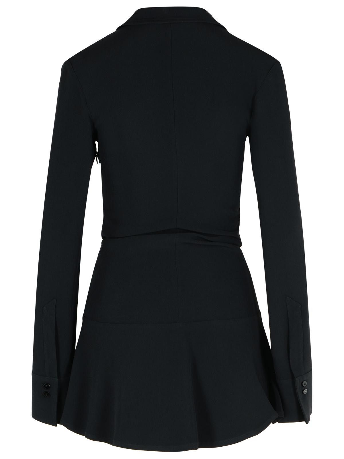 The Attico THE ATTICO Black Viscose Blend Mini Dress Size M / US 6-8 / IT 42-44 - 3 Thumbnail