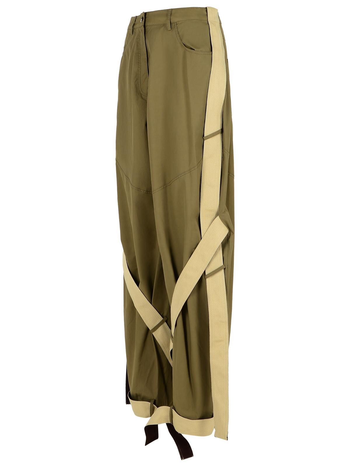 The Attico THE ATTICO Green Cotton Blend Pants Size 26" / US 2 / IT 38 - 2 Thumbnail