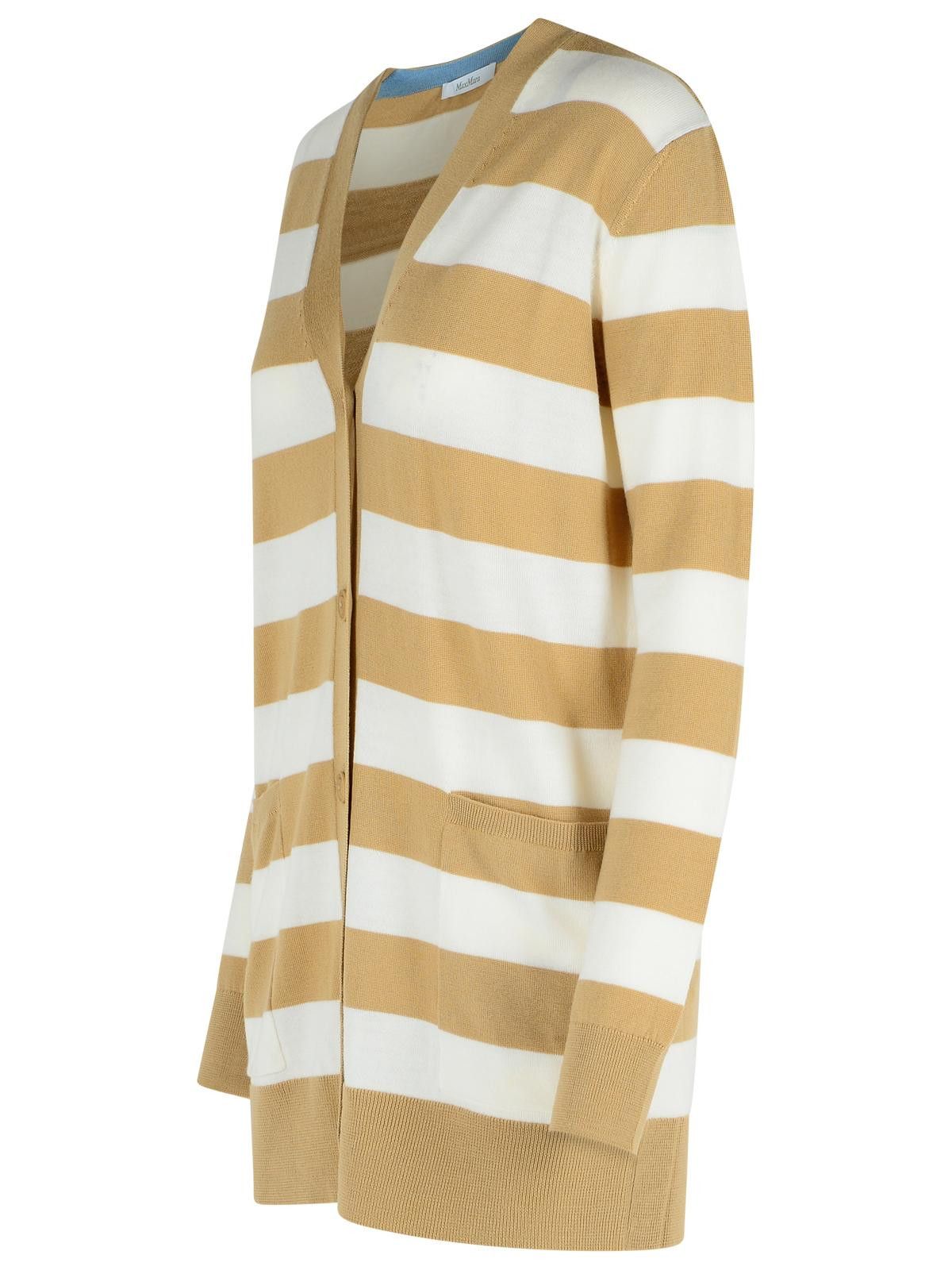 Max Mara MAX MARA 'Fiemme' Virgin Wool Sand Cardigan Size XS / US 0-2 / IT 36-38 - 2 Thumbnail