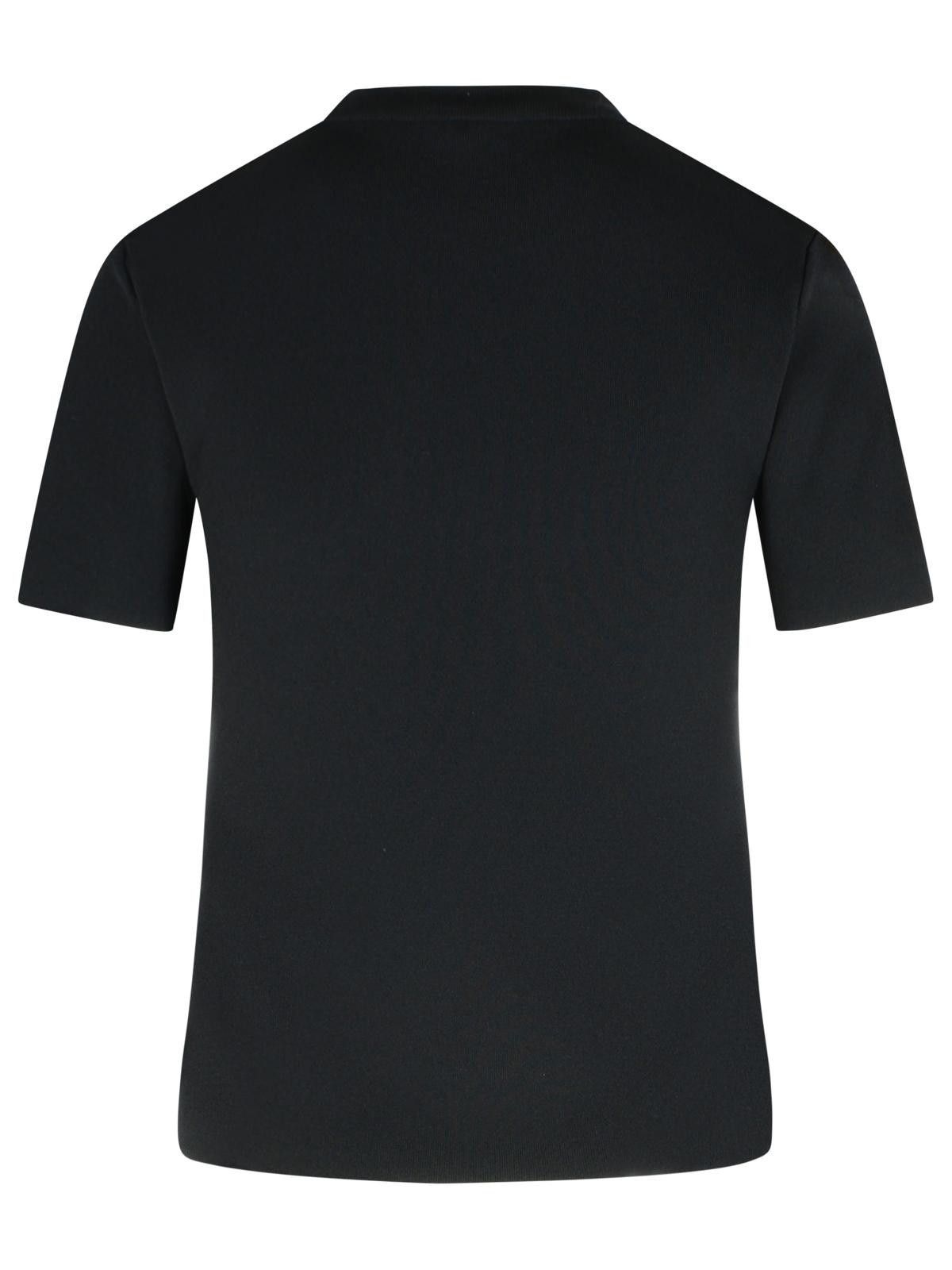 Max Mara MAX MARA 'Adelio' Black Viscose Blend T-Shirt Size L / US 10 / IT 46 - 3 Thumbnail