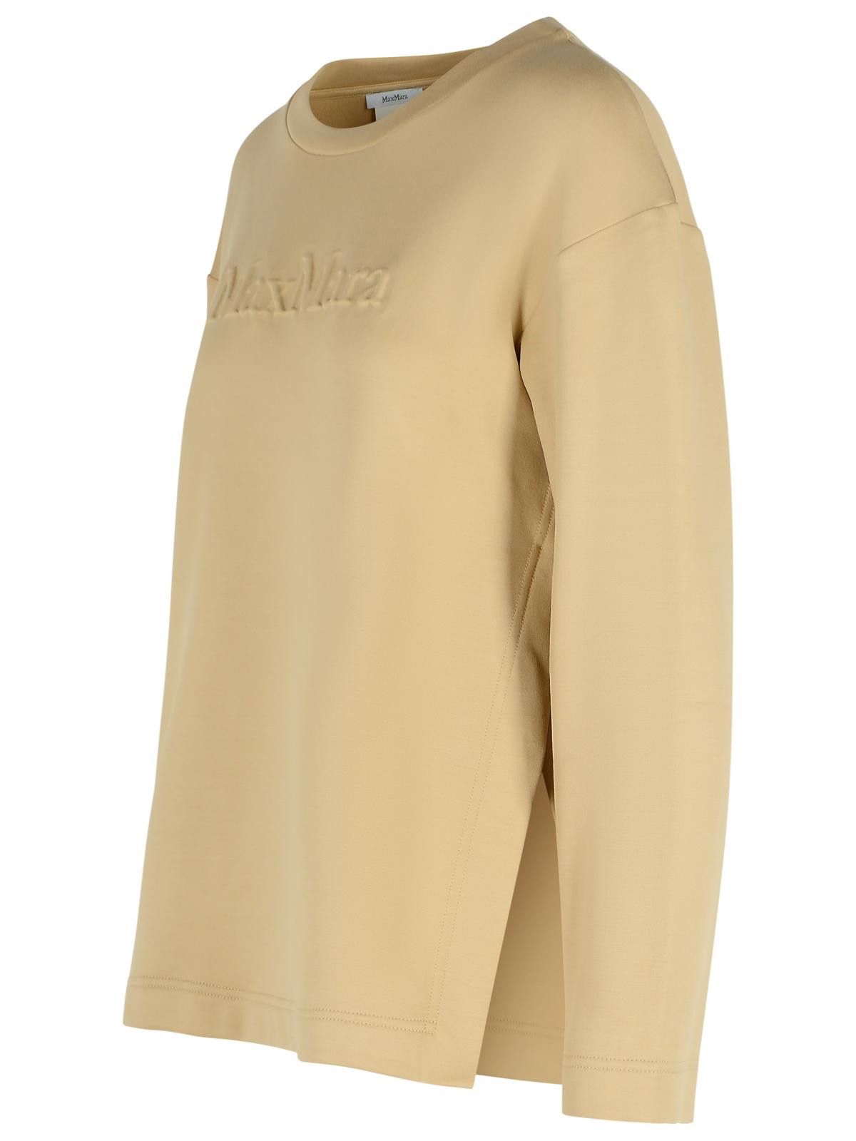 Max Mara MAX MARA 'Berma' Sweatshirt In Silk And Caramel Cotton Size XS / US 0-2 / IT 36-38 - 2 Thumbnail